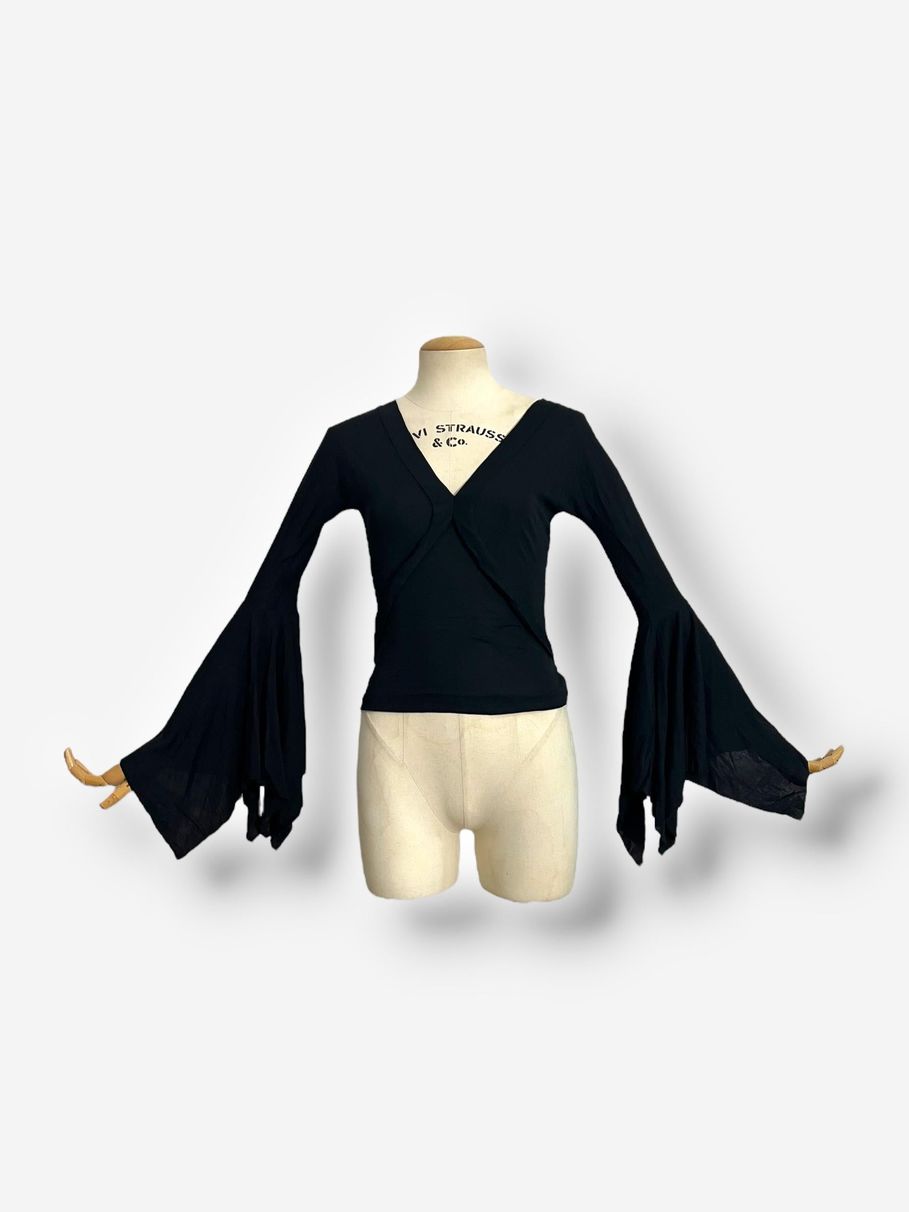 Women's Yves Saint Laurent, 2003, Tom Ford Era Bell Sleeve Top For Sale